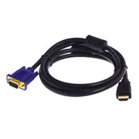 Smartfox Adapterkabel von HDMI auf VGA - 1,8m - schwarz - Wichtig! - Bitte zur genauen Funktionsweise die Beschreibung beachten!