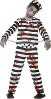 Halloween kostým zombie väzňa pre chlapcov od 4 do 6 rokov (115/128 cm)