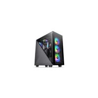 Thermaltake Divider 300 TG ARGB, Midi Tower, PC, Schwarz, ATX, micro ATX, Mini-ITX, SPCC, Multi