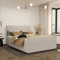 Kontinentálna posteľ VIESTA s matracom 160x200 látka Poso béžová