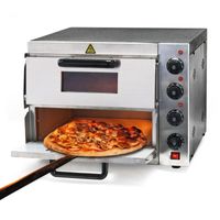 2-Etagen Pizza-Backofen 3000W mit Cordierit Stein für Pizza wie aus dem Steinofen Pizzaofen Backofen