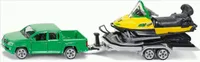 Siku PKW mit Anhänger und Snowmobil; 2548