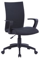 SixBros. Bürostuhl, Schreibtischstuhl mit Armlehnen & hoher Rückenlehne, ergonomischer Drehstuhl für’s Büro oder Home-Office, stufenlos höhenverstellbar & leichtläufig, schwarz W-157A/8175