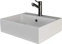 VILSTEIN Keramik Waschbecken Hängewaschbecken Aufsatzwaschbecken Waschtisch rechteckig eckig weiss ca. 50 cm