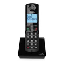 Alcatel S280 EWE, DECT-Telefon, Kabelloses Mobilteil, Freisprecheinrichtung, 50 Eintragungen, Anrufer-Identifikation, Schwarz
