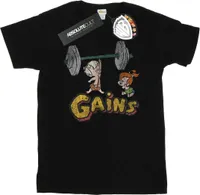 The Flintstones - Tričko "Gains" pre mužov BI25049 (S) (čierne)