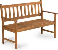 FIELDMANN FDZN 4013 Zahradní lavice, rozměry 122 x 57 x 85 cm, určeno pro venkovní i vnitřní použití, ošetřeno olejovým nátěrem, vyrobeno ze dřeva tropické Akácie