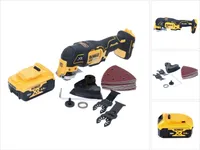 DeWalt DCS 355 N Akku Oszillierer Multitool 18 V Brushless + 1x Akku 5,0 Ah + Zubehör - ohne Ladegerät