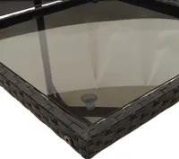 vidaXL 15-dielny záhradný jedálenský set s vankúšmi Black Poly Rattan
