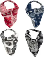 Quadratisches Kopftuch aus Satin – 4-teiliges Satin-Kopftuch für Damenhaar