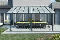 Terrassenüberdachung CANOPIA by Palram Sierra 3x5.46 555 x 295 cm anthrazit