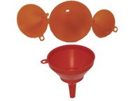 Trichtersatz Küchentrichter 3 Stück Kochtrichter Kunststoff in Farbe Rot