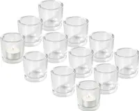 Teelichthalter aus Glas - 12 Stück