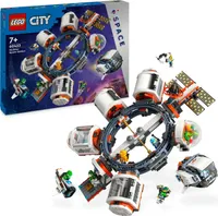 LEGO City Weltraum Modulare Raumstation, Raumschiff-Modell mit Weltraumfahrzeugen, Geschenk für Kinder, Jungen und Mädchen ab 7 Jahren, Modulare Forschungsstation mit 6 Astronaut-Figuren 60433