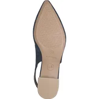 Tamaris dámské lodičky kožené slingback na špičatém podpatku 1-29500-42, velikost:38 EU, barva:modrá