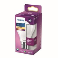 Philips LED-Lampe Äquivalent 40W B22 Warmweiß, nicht dimmbar, Glas