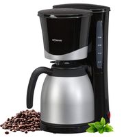 Bomann® Kaffeeautomat für 8-10 Tassen Filter-Kaffeemaschine mit Thermokanne, Tropfstopp & Auto-Abschaltung, Filtereinsatz herausnehmbar, Wasserstandsanzeige ca. 1 Liter - KA 168 CBschwarz