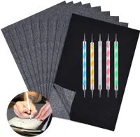 100 Blatt Kohlepapier, A4 Graphitpapier Transferpapier, Carbon Papier Pauspapier und Kopierpapiere mit Prägestift-Set, Idee für Holz, Papier, Leinwand und Andere Kunstoberflächen Transparentpapier