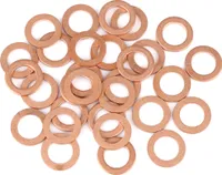 30Stk. Kupfer Unterlegscheibe Flachdichtung Ring fuer Auto 10 x 15 x 1,5 mm