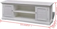 vidaXL TV-Schrank Weiß Holz