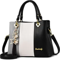 Frauen Stylish Verstellbarer Riemen Tote Bag,Handtasche Leder