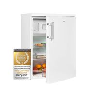Exquisit Kühlschrank KS18-4-H-170D weiss | Nutzinhalt: 136 L | Mit 4*-Gefrierfach | LED-Innenbeleuchtung | Glasablagen