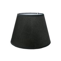 Lampenschirm für E14|E27 Fassungen Schwarz Leinenoptik 18 cm  Polyester/Baumwoll