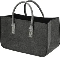 Filztasche Anthrazit Kaminholztasche Henkeltasche  Tragetasche Filz