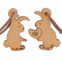 Mr. & Mrs. Panda Pärchen Schlüsselanhänger Hase Herz - Geschenk, Ehefrau, Ehemann, Valentinstagsgeschenk, Verlobung, Liebe, Freund, Hochzeit, Schutzengel, Freundin, Paar