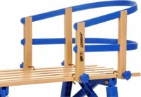Składane drewniane sanki ślimakowe z siedziskiem - 110 cm