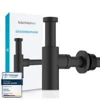 Bächlein Design Siphon Universal für Waschbecken & Waschtisch - Schwarz