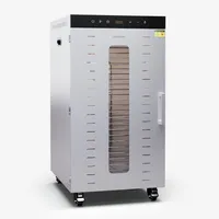 Klarstein Dörrautomat – 2.000-W-Dörrgerät, 24 Edelstahl-Einlegeböden, 30–90 °C, 24-Stunden-Timer, 3 Ventilatoren, 50–55 dB, ideal für Obst, Gemüse, Fleisch & Kräuter, Silber