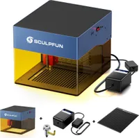 SCULPFUN iCube 3W Laser Graviermaschine mit Honeycomb Wabentisch und Air Assist Kit