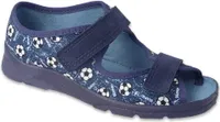 Mädchen Hausschuhe Sandalen Befado Max 969X170 969Y170 Blau, Klettverschlusse