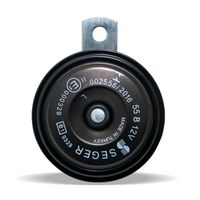 Hupe Signalhorn 108Db schwarz 12 Volt 350-420Hz, Ø 76mm, 52mm für Simson S51, S53, S70, S83 / MZ ETZ