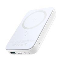 Joyroom Powerbank 10000mAh 20W Power Delivery Schnellladung Magnetisches Qi 15W Kabelloses Ladegerät für iPhone Kompatibel mit MagSafe Weiß (JR-W020 Weiß)