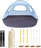 Strandzelt für den Außenbereich, tragbar, wasserdicht, UV-Schutz, atmungsaktiv, einfach aufzubauen, faltbar, Sonnenschutz für Camping am Meer, Baldachin, Schattenzelt