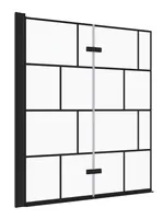 Badewannenaufsatz schwarz 120x140 cm 2 teilig ohne bohren