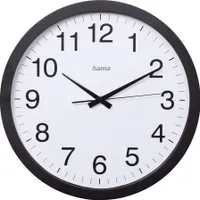 hama Wanduhr Aruba weiß schwarz Kunststoff, Ø 40,0 cm