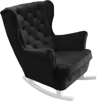 DomoHome Relaxsessel Armlehnensessel Armlehnen Fernsehsessel Loungesessel Polstersessel Couchsessel Armsessel Chair Wohnzimmersessel Ohrensessel | 102x81x95cm | Black 29861