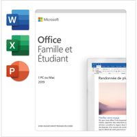 Microsoft Office Home and Student 2019, 1 Lizenz(en), Französisch, Windows 10, 4000 MB, 4096 MB, 1600 MHz
