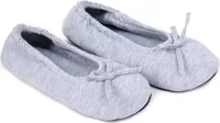 Weiche Damen Ballerina Hausschuhe mit Schleife grau 36-37 YOCLUB