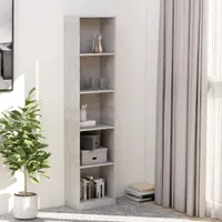 vidaXL Regál na knihy 5 přihrádek betonově šedý 40x24x175 cm výrobek z odvozeného dřeva