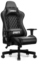 Marodic Gaming Stuhl ,Bürostuhl Ergonomisch mit Verstellbare Armlehnen, Kopfkissen und Lendenkissen ,PC stuhl mit Wippfunktion , 150 kg , Schwarz