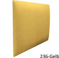 Polsterpaneel Wandkissen Wandpolster Bettkopfteil Wandpaneel Schlafzimmer | 50 x 30 cm | Gelb