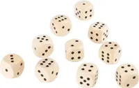 Augenwürfel -Spielwürfel aus Holz -16 mm- 10 Stück 5956
