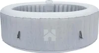 HOME DELUXE - Outdoor Whirlpool - SPLASH - Farbe: Beton - ⌀ 208 cm, Höhe 65 cm, 130 Luftdüsen - inkl. Abdeckung, Reparaturset, Filterset I Außen Whirlpool Spa für 6 Personen