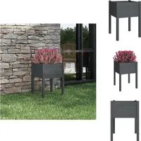 vidaXL Pflanzkübel Grau 50x50x70 cm Massivholz Kiefer -  Blumentöpfe & Pflanzgefäße