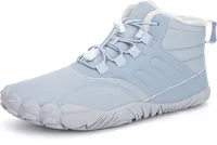 BarfußSchuhe Schneestiefel Winterschuhe Damen Herren Gefüttert Leicht und Wasserdicht Warm Stiefel Outdoor-Wanderschuhe, Farbe: Blau, Größe: 43