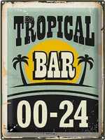 Blechschild 30x40cm Tropical Bar Retro 00-24